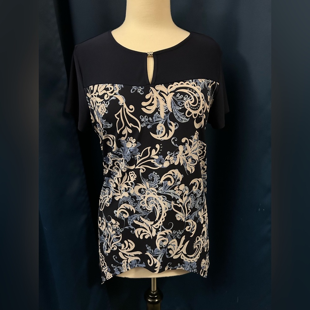 Liz McCoy Navy Top